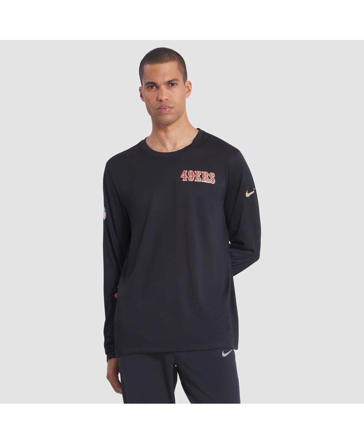Мужская черная футболка с длинным рукавом Dri-FIT из коллекции Sideline Legend Rivalries коллекции San Francisco 49ers 2025