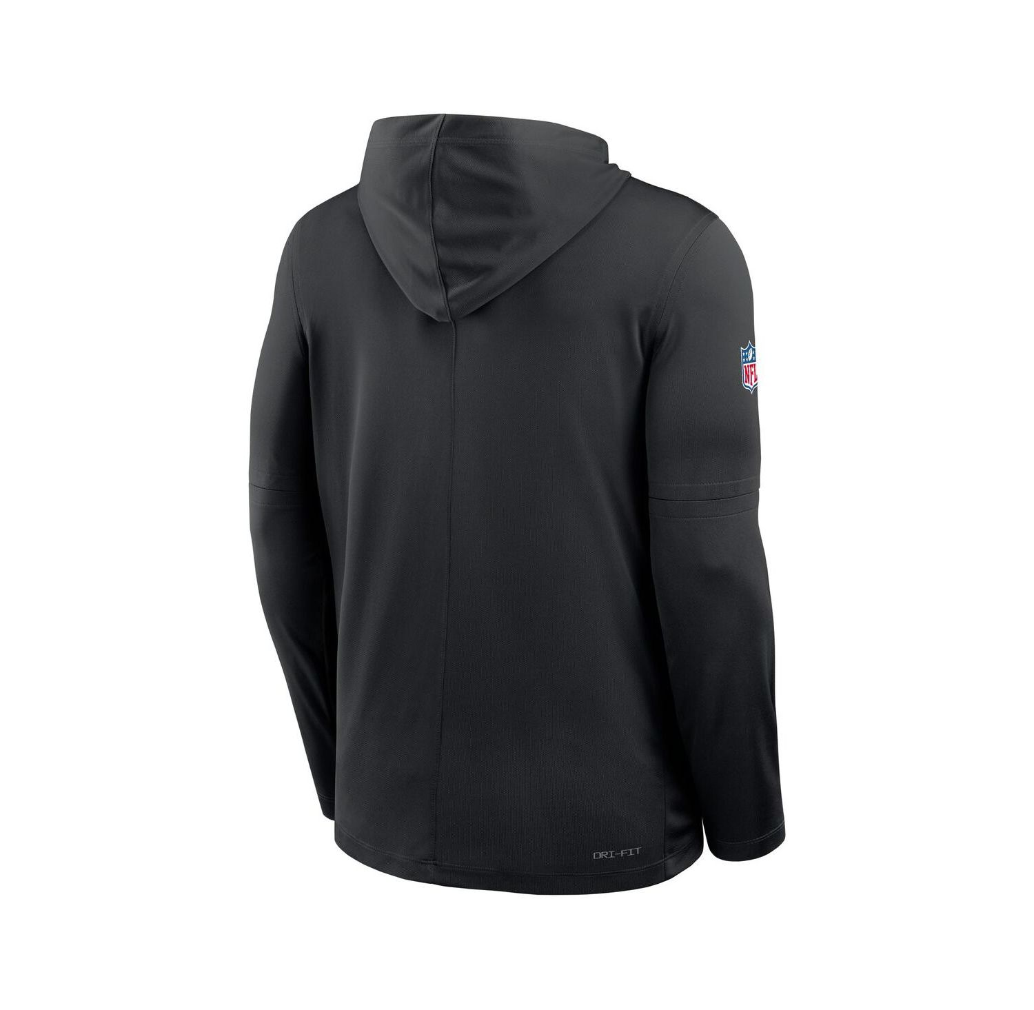 Men's Black New York Jets 2025 Rivalries Collection Sideline Dri-FIT Long Sleeve Hoodie T-Shirt