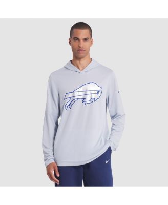 Nike - Men's Silver Buffalo Bills 2025 Rivalries Collection Sideline Dri-FIT Long Sleeve Hoodie T-Shirt