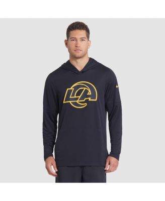 Nike - Men's Midnight Blue Los Angeles Rams 2025 Rivalries Collection Sideline Dri-FIT Long Sleeve Hoodie T-Shirt