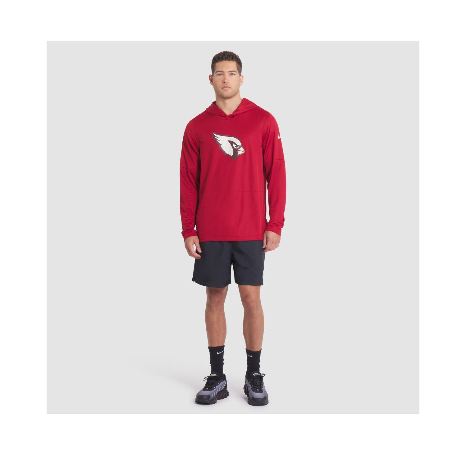 Men's Red Arizona Cardinals 2025 Rivalries Collection Sideline Dri-FIT Long Sleeve Hoodie T-Shirt
