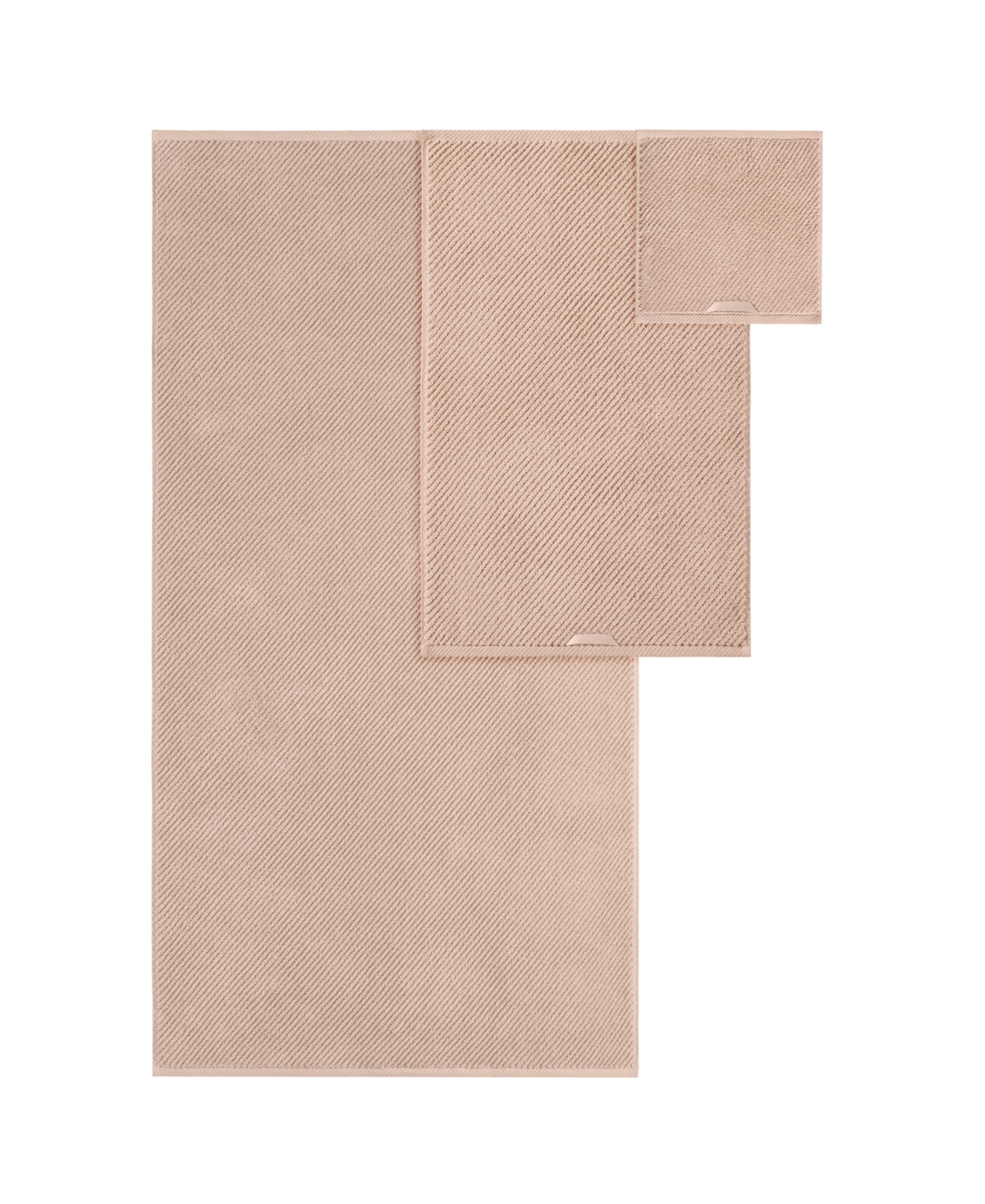 Madison Park Diagonal Ribbed Cotton 6-Pc. Towel Set