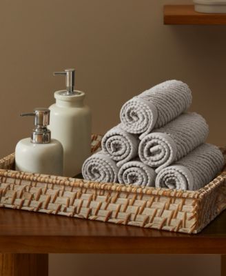 Diagonal Ribbed Cotton 6-Pc. Towel Set