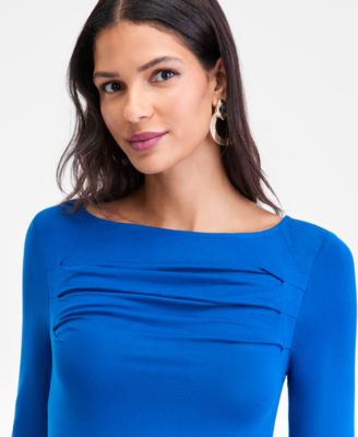Women's Long-Sleeve Boat-Neck Knit Top, Macy's Exclusive