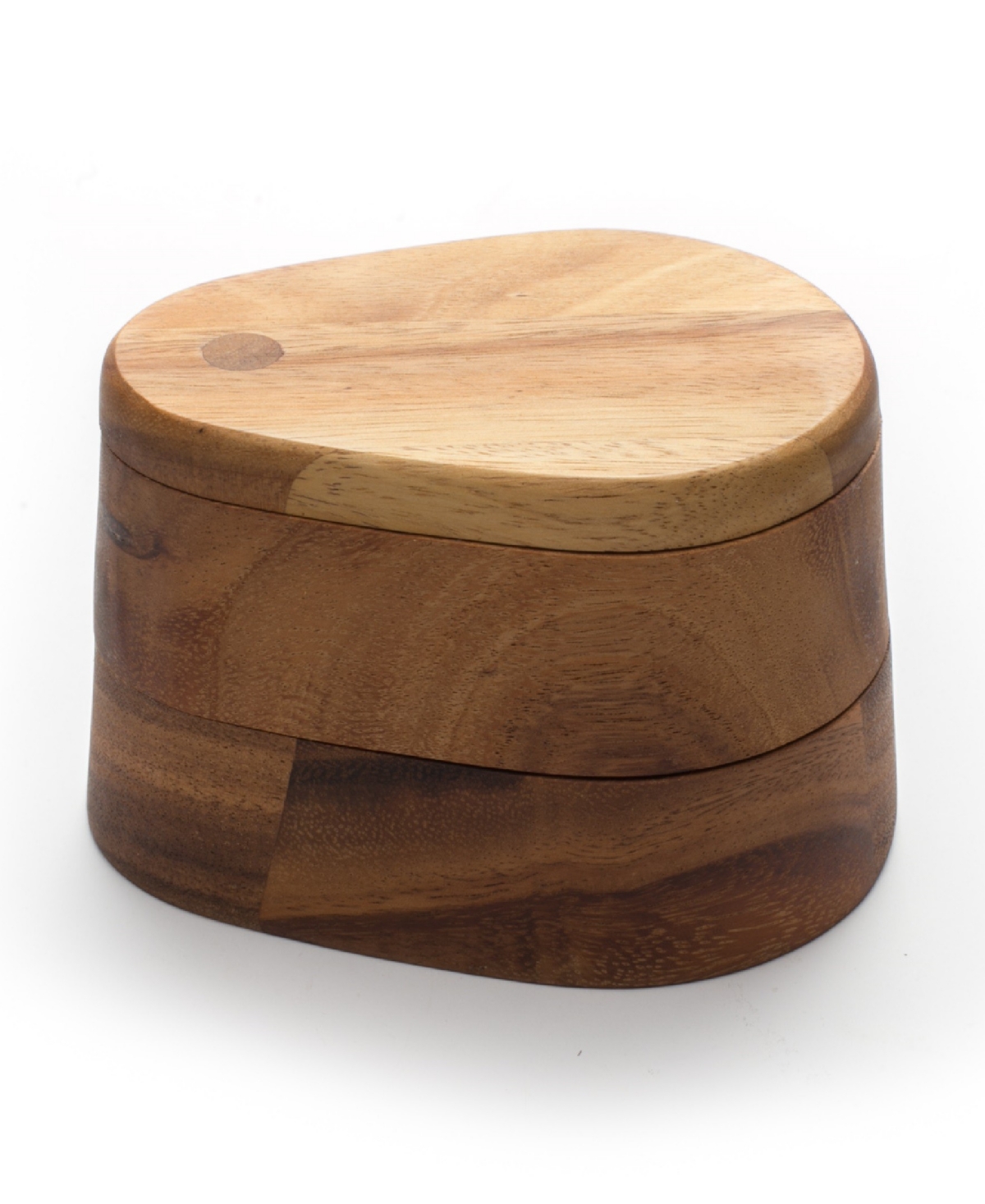 Ironwood AcaciaDouble Layer Swivel Salt Box