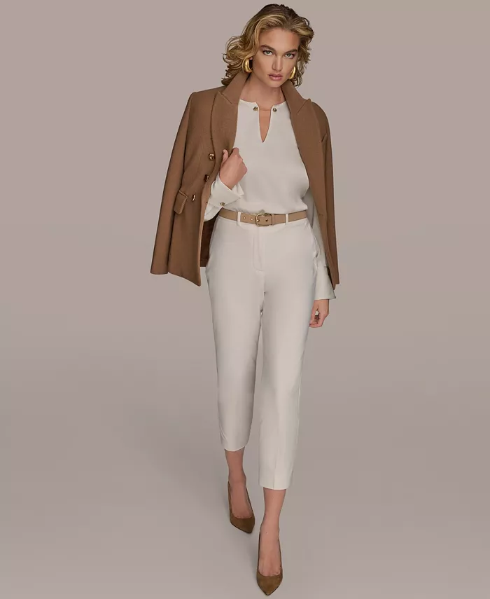 Women's Double Breasted Buttoned Blazer - thumbnail 7