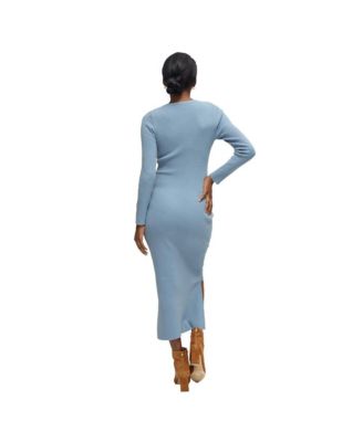 Maternity Long Sleeve Midi Sweater Dress