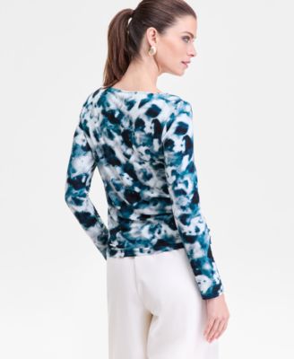 Women's Long-Sleeve Boat-Neck Knit Top