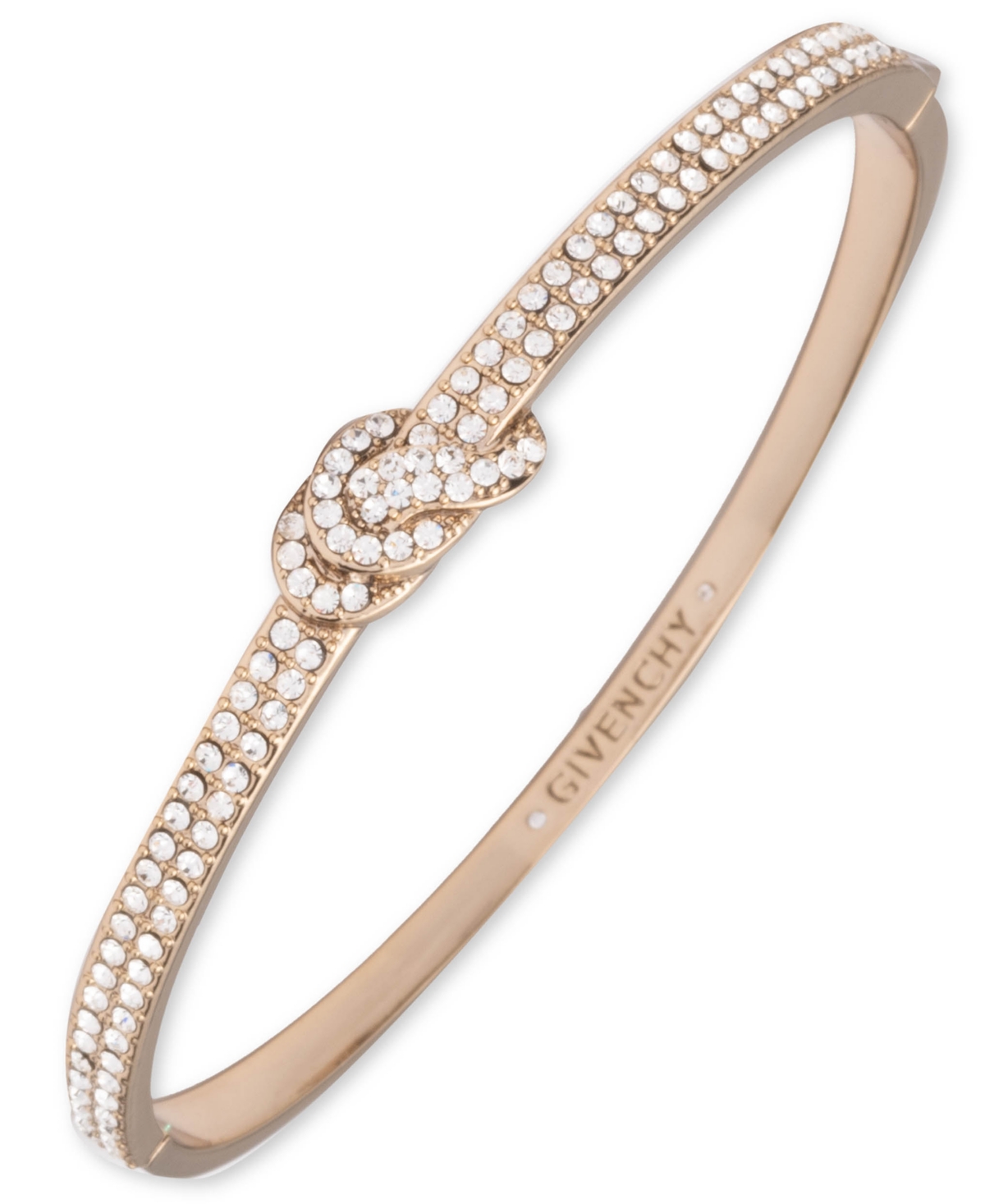 Givenchy Crystal Stone Silver-tone Bangle Bracelet In Gold