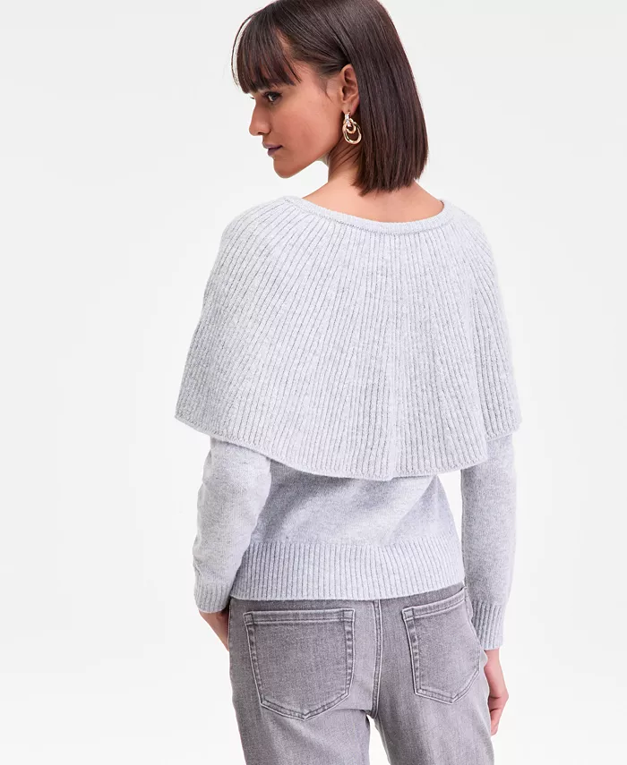 Women's Long Sleeve Cape Sweater - thumbnail 3