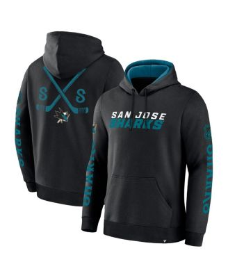Fanatics - Men's Black San Jose Sharks Big City Legacy Fleece Pullover Hoodie