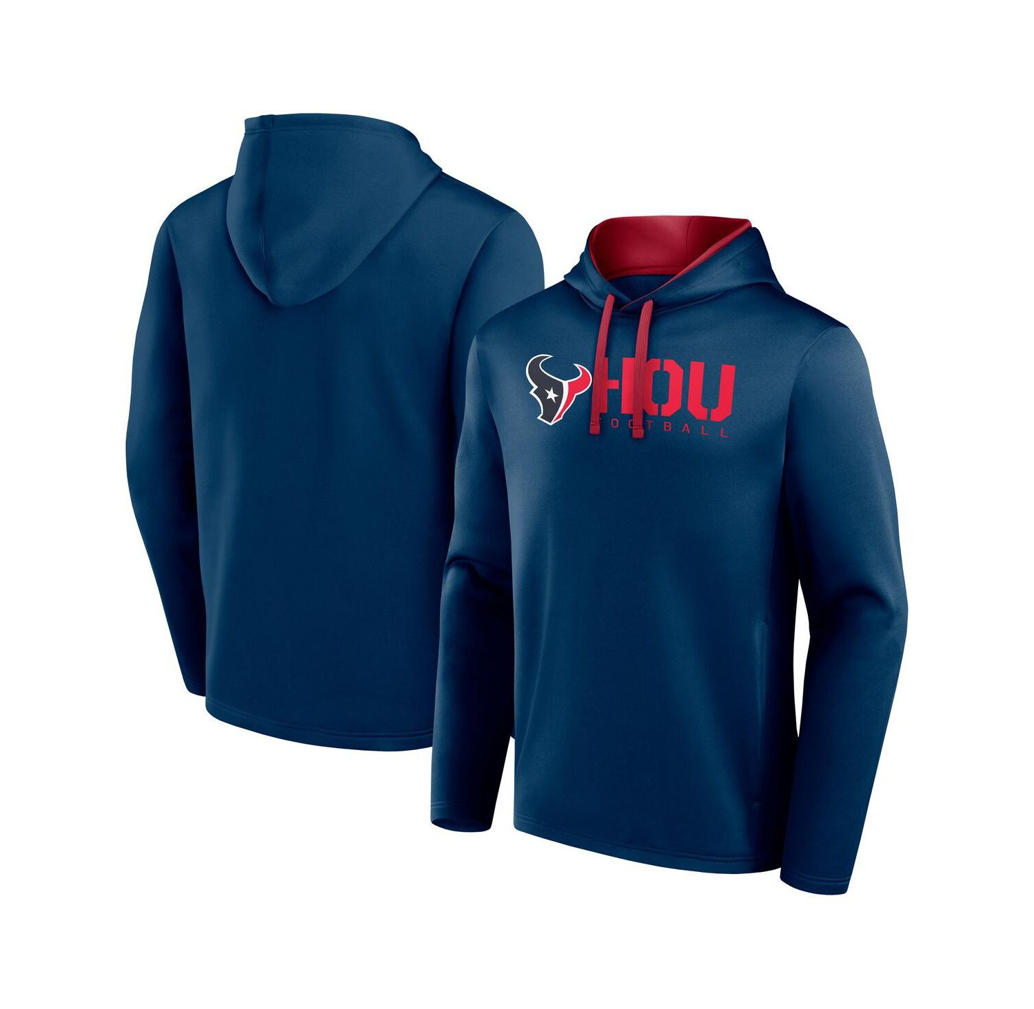 Men's Navy Houston Texans Head Start Pullover Hoodie