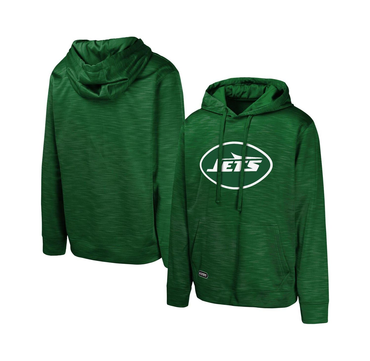 Men's Green New York Jets Streak Fleece Pullover Hoodie