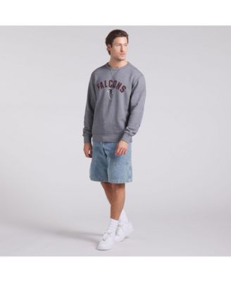 Men's Heather Gray Atlanta Falcons Loop Terry Pullover Sweatshirt