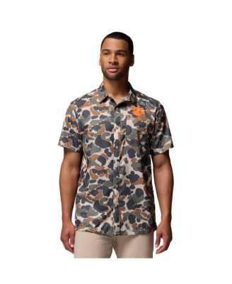 Columbia - Men's Camo Clemson Tigers Super Slack Tide Omni-Wick Button-Up Shirt
