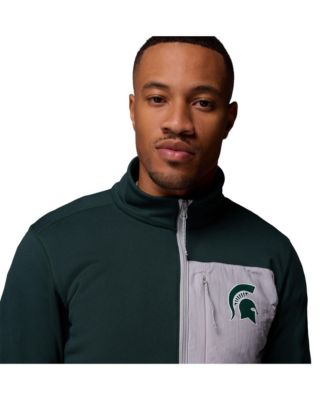 Men's Green/Gray Michigan State Spartans Hike Omni-Wick Half-Zip Pullover Sweatshirt