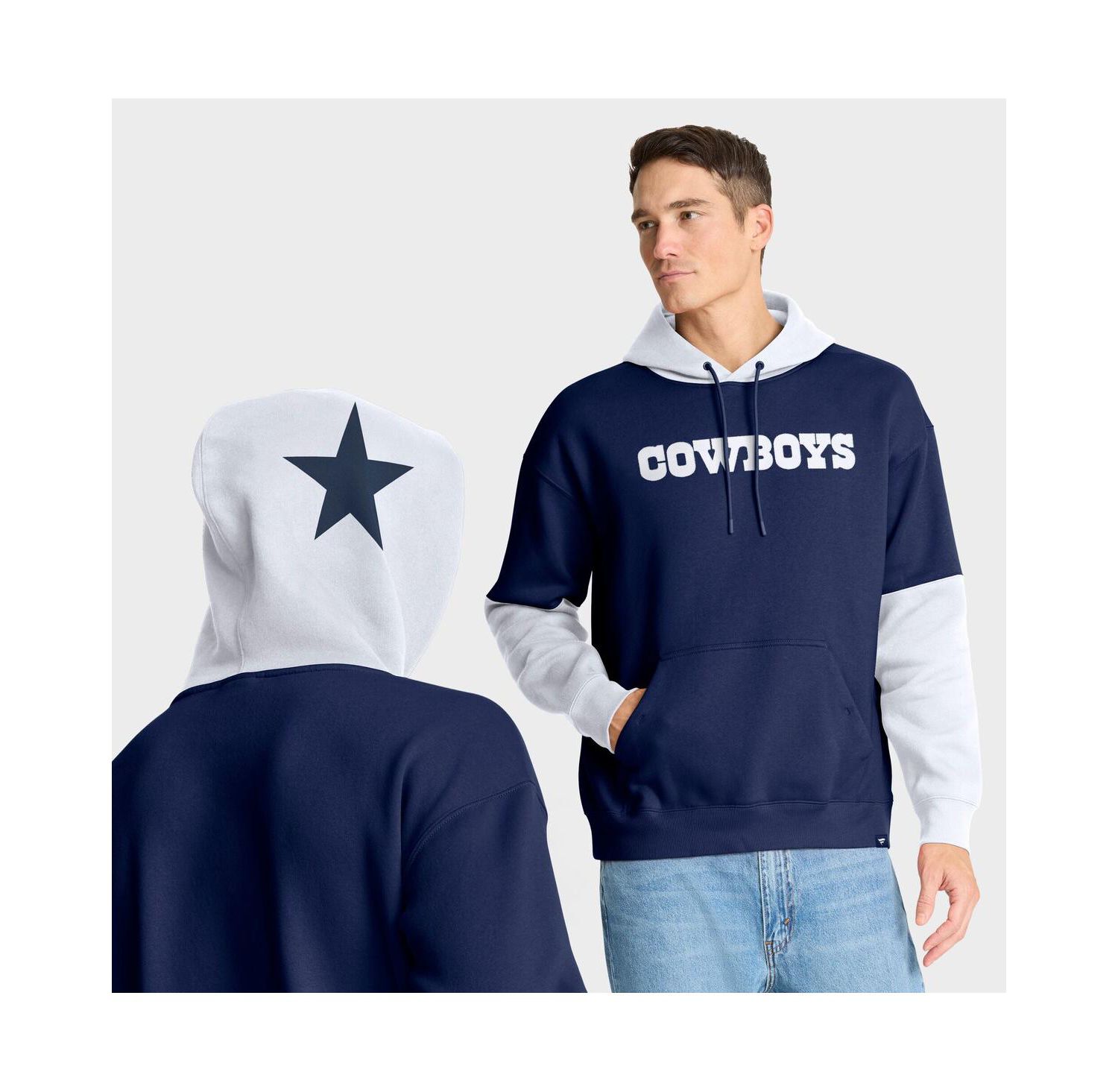 Men's Navy Dallas Cowboys Helmet Retro Pullover Hoodie