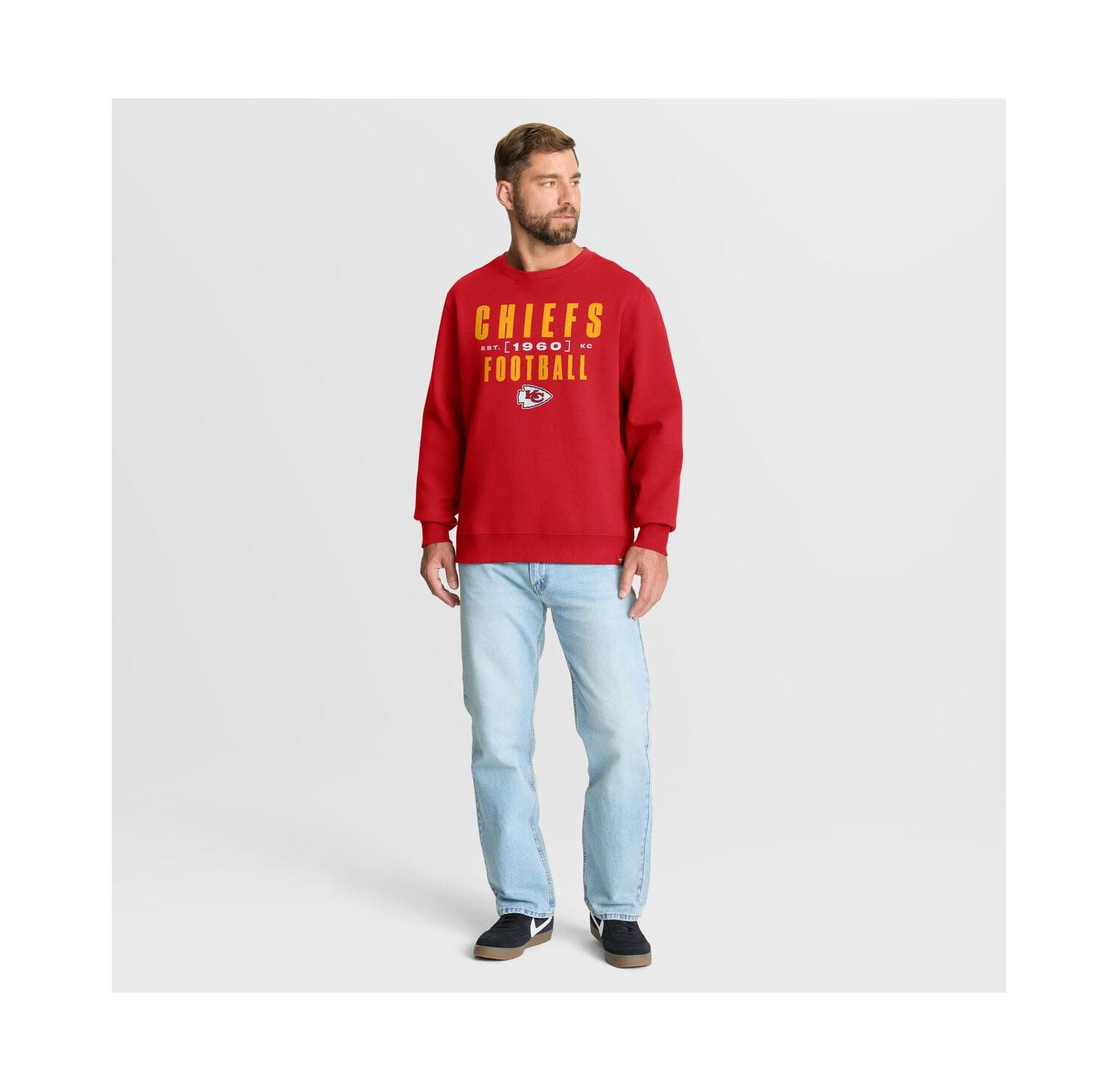 Men's Red Kansas City Chiefs Powerful Throw Legacy Pullover Sweatshirt