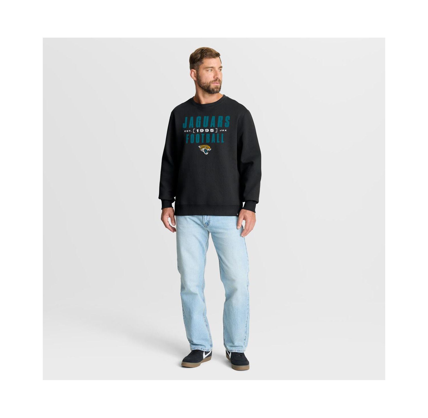 Men's Black Jacksonville Jaguars Powerful Throw Legacy Pullover Sweatshirt