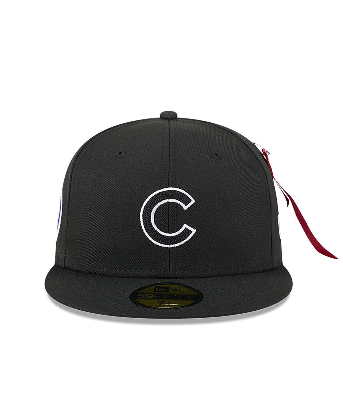 New Era x Alpha Industries Men's Black Chicago Cubs 59FIFTY Fitted Hat