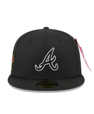 x Alpha Industries Men's Black Atlanta Braves 59FIFTY Fitted Hat