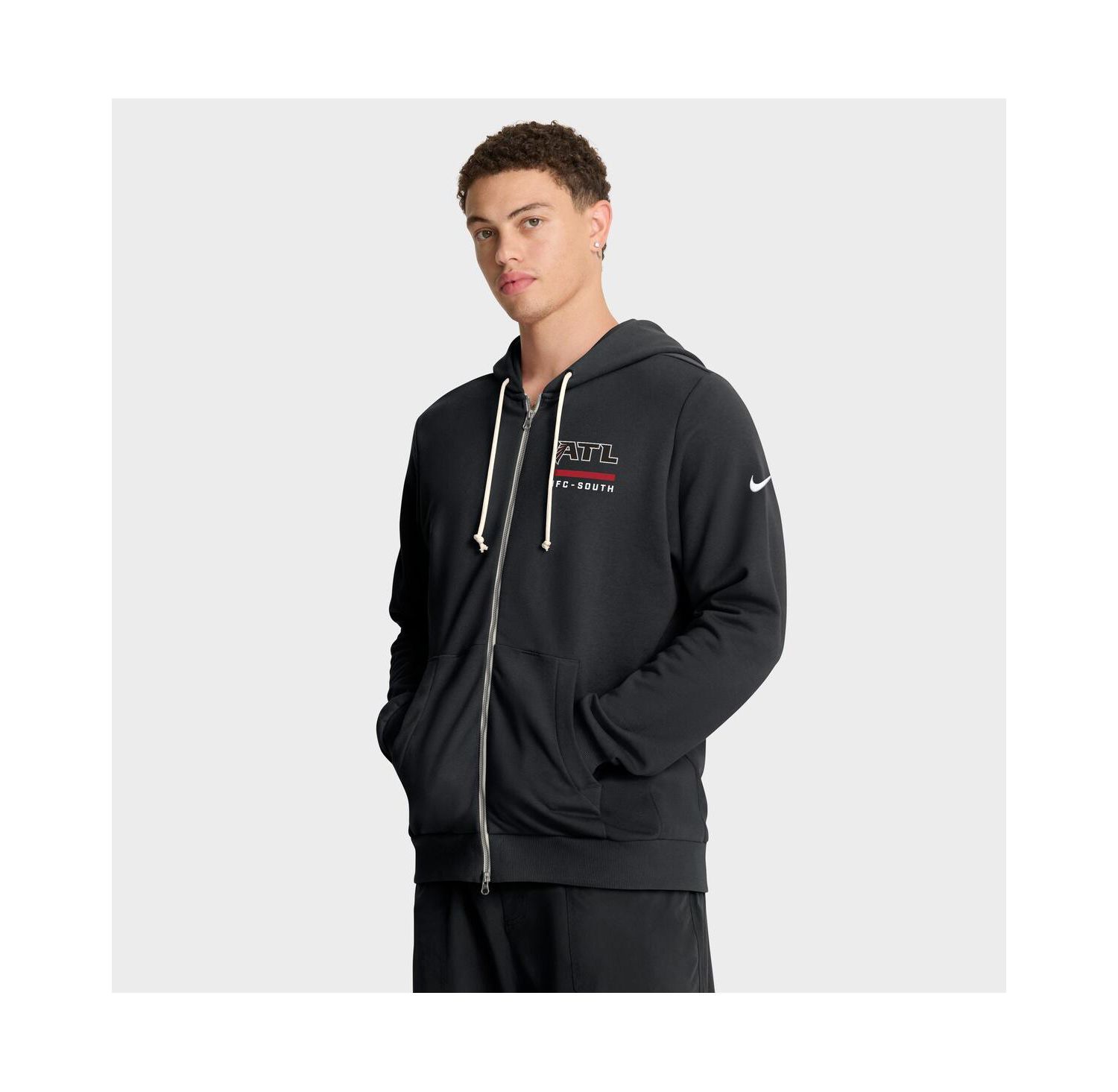 Men's Black Atlanta Falcons Sideline Standard Issue Utility Player Dri-FIT Full-Zip Hoodie