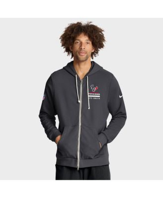 Nike - Men's Anthracite Houston Texans Sideline Standard Issue Utility Player Dri-FIT Full-Zip Hoodie
