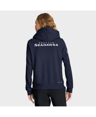 Women's College Navy Seattle Seahawks Sideline Standard Issue&nbsp;Initial Home&nbsp;Dri-FIT Hoodie