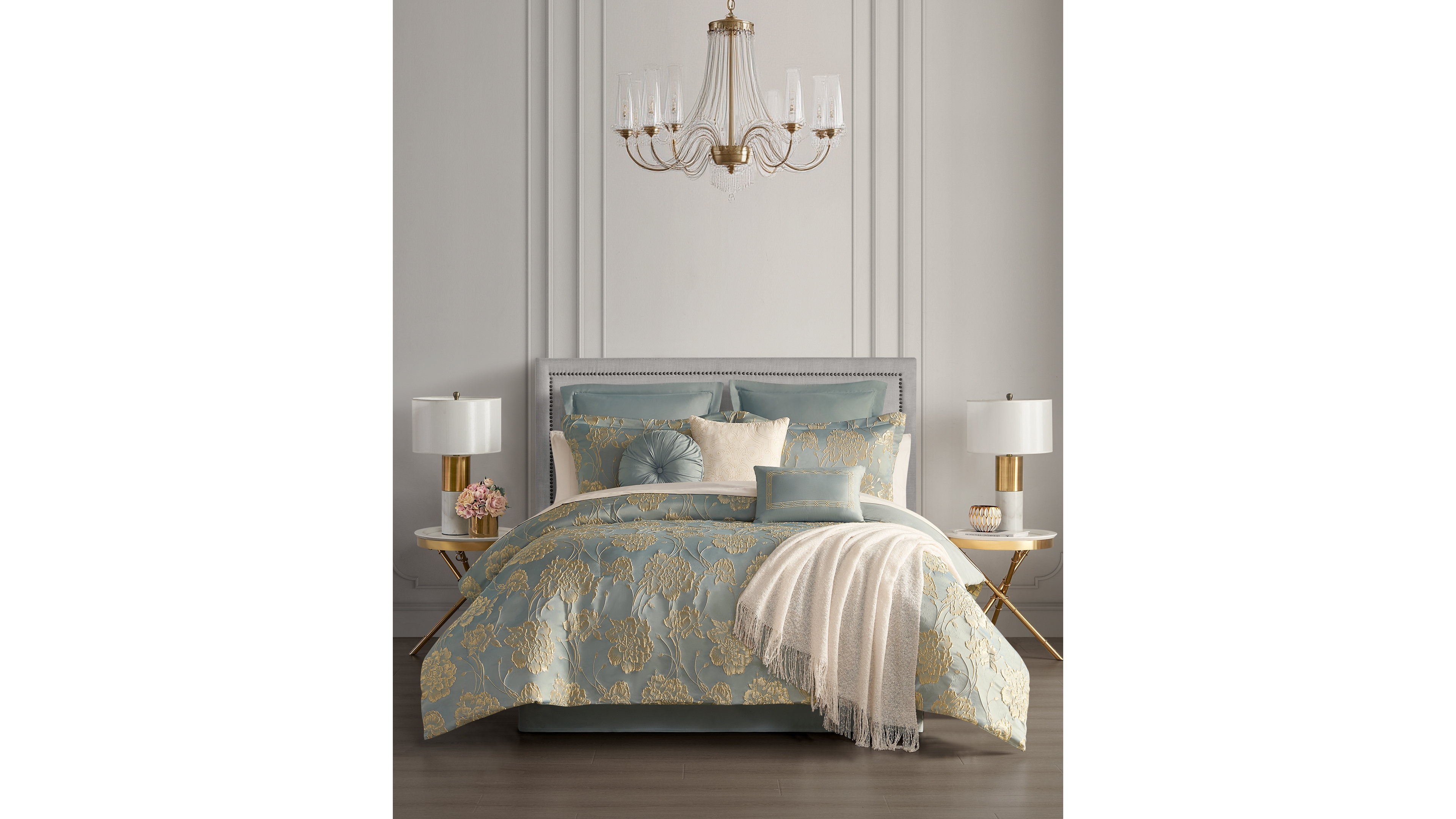 Mytex Avignon Floral Jacquard 14-Pc. Comforter Set, King