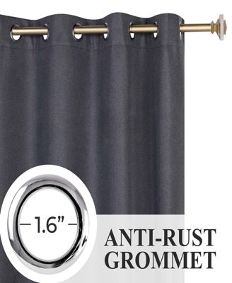 Nyan 100% Blackout Machine Washable Curtains, Set of 2 Panels, 52 X 96