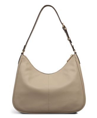 Heath Crescent Small Leather Ziptop Shoulder Bag