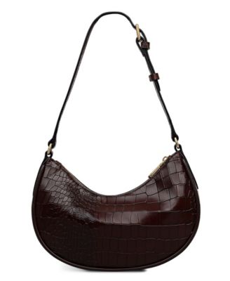 Heath Crescent Croc Small Zip Top Shoulder Bag