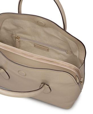 Liverpool Gardens Medium Pebble Leather Ziptop Grab Bag