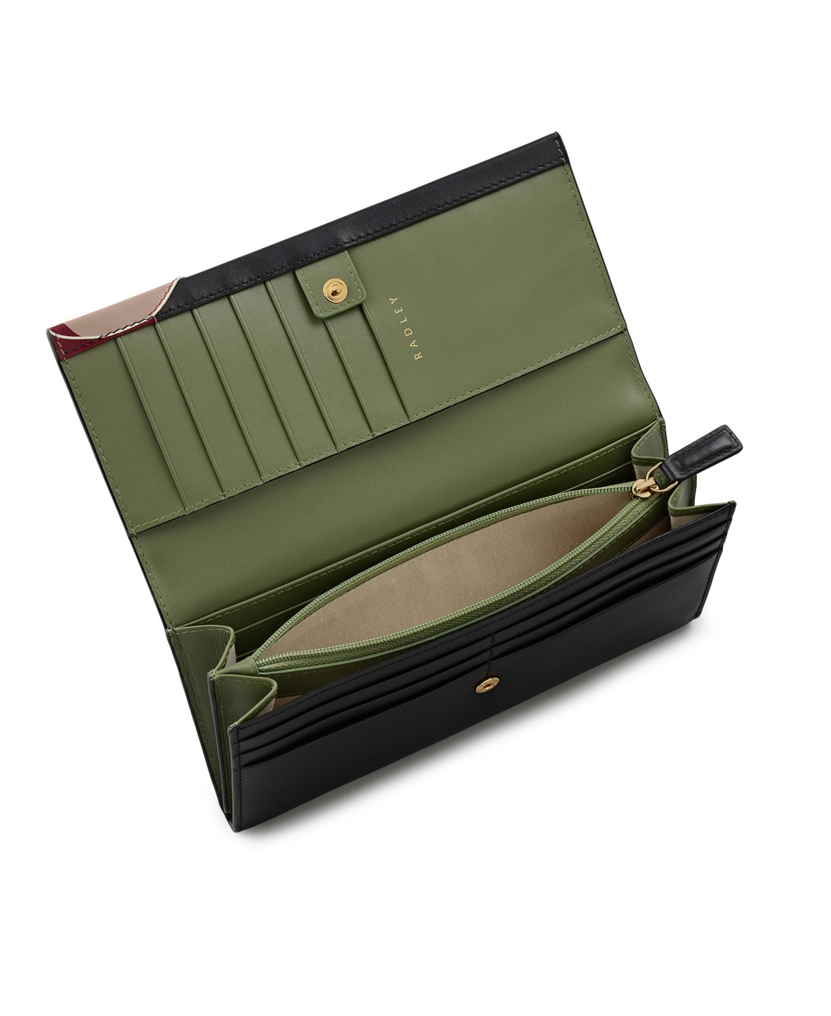 Radley London Fleeting Fox Flapover Wallet In Black