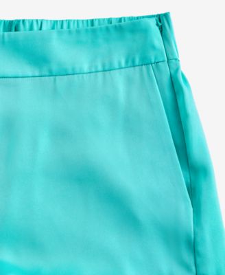 Women's High-Rise Satin Palazzo Pants, Exclusively at Macy's