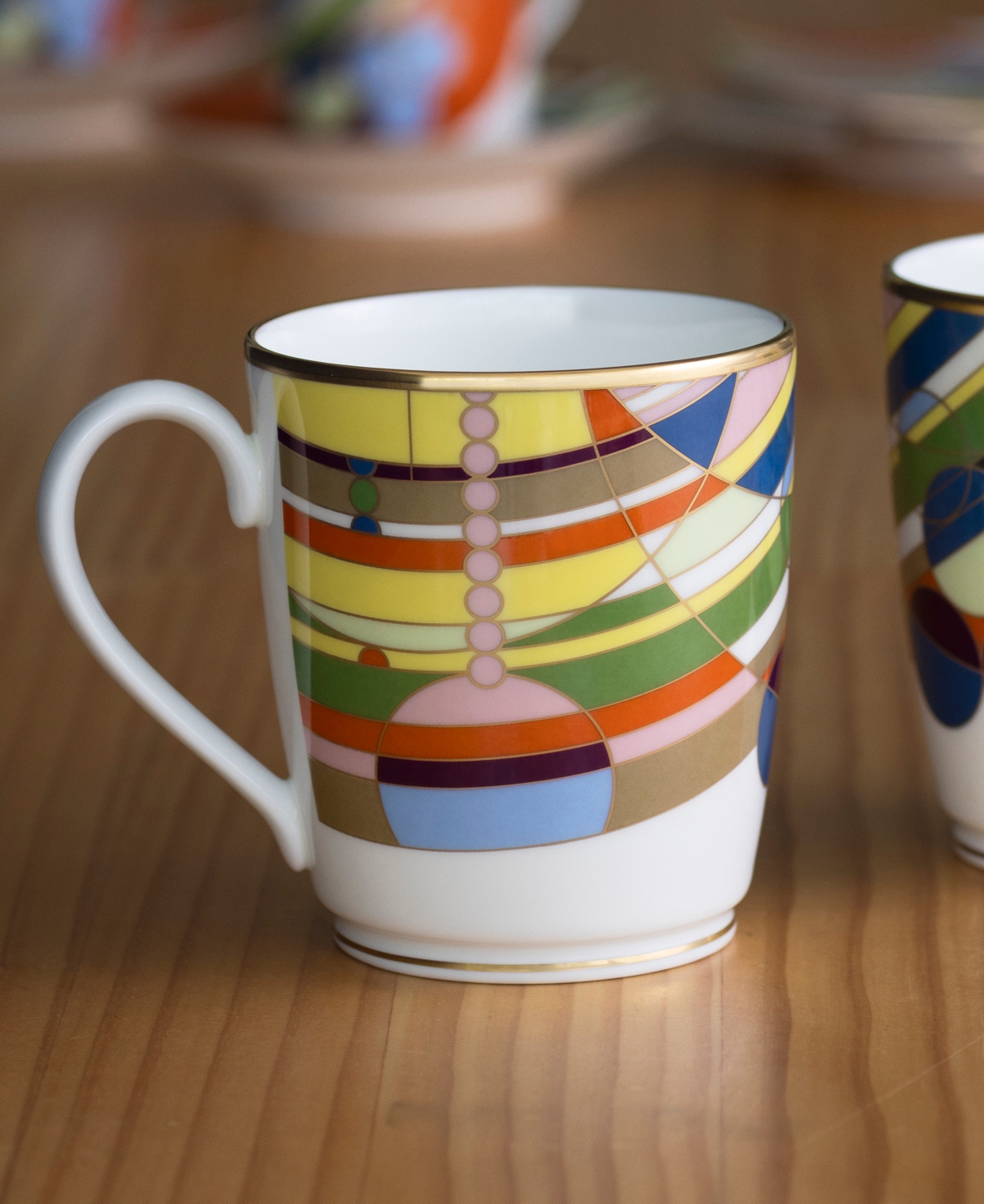 Noritake Frank Lloyd Wright March Balloons Mugs, Set Of 2 In Multi