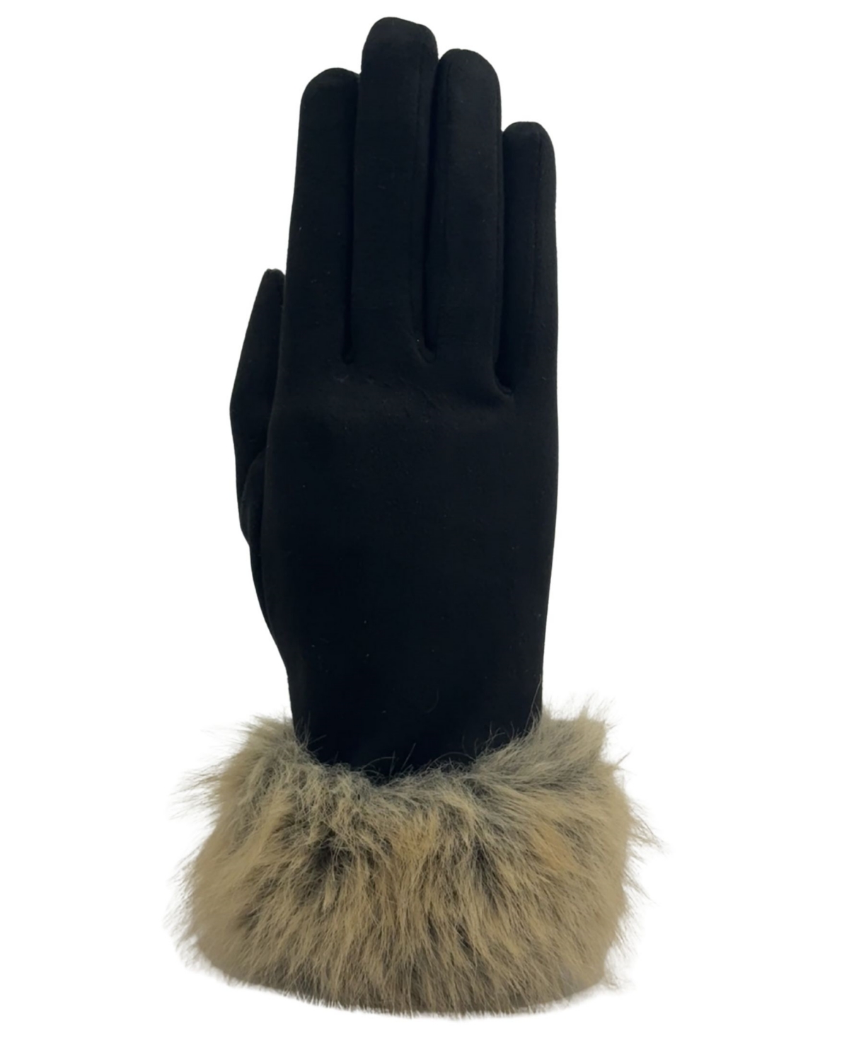 Marcus Adler Faux Suede With Fux Fur Cuff In Brown