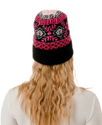 Knit Fairisle Beanie Hat