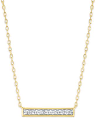 2-Pc. Diamond Necklace Set (1/4 ct. t.w.) in 14K Yellow Gold Over Sterling Silver