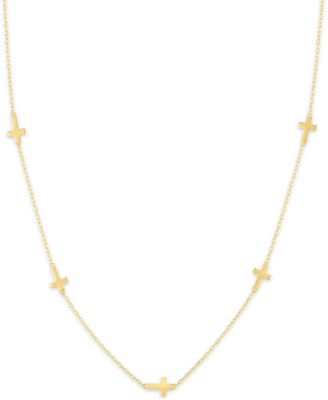 2-Pc. Diamond Necklace Set (1/10 ct. t.w.) in 14K Yellow Gold Over Sterling Silver