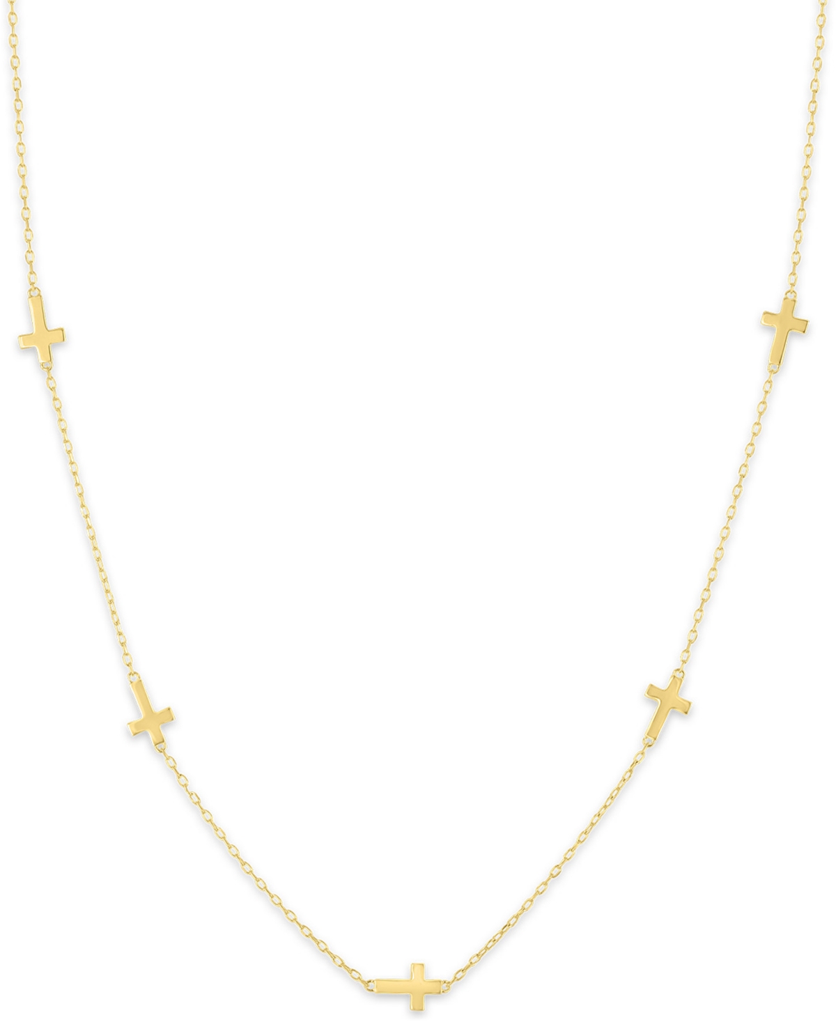 Macy's 2-Pc. Diamond Necklace Set (1/10 ct. t.w.) in 14K Yellow Gold Over Sterling Silver
