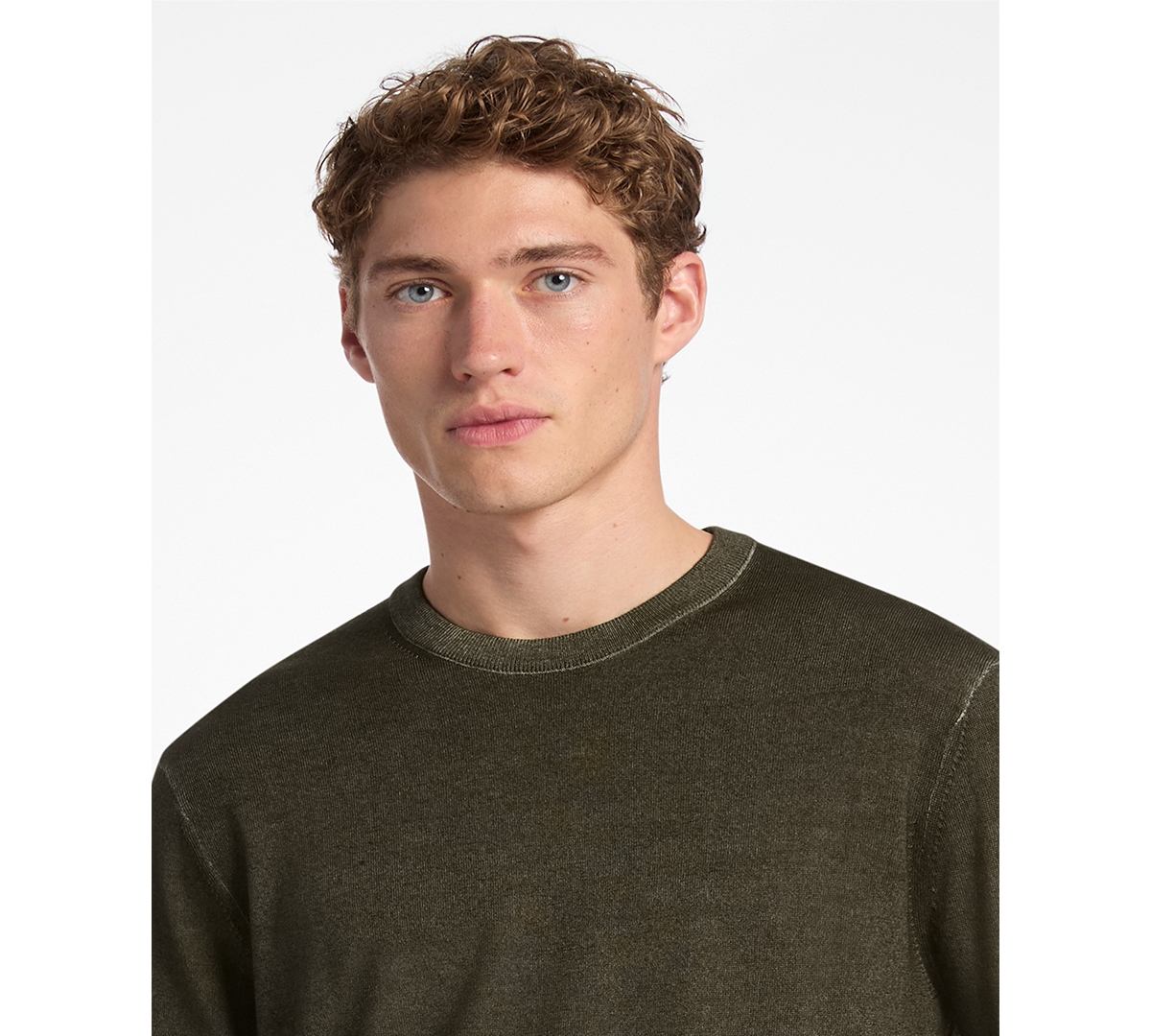 Michael Kors Men's Garment Dye Merino Crewneck Sweater