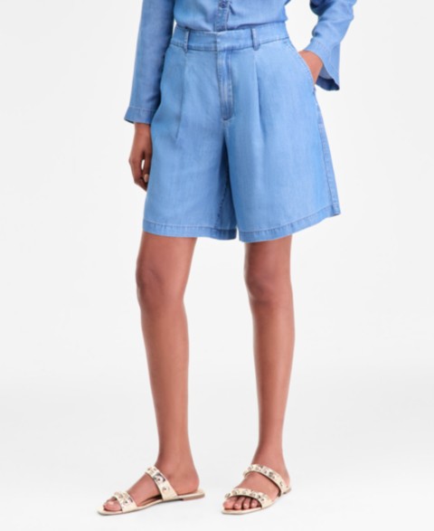 Женские I.N.C. International Concepts Women's Linen-Blend Bermuda Shorts