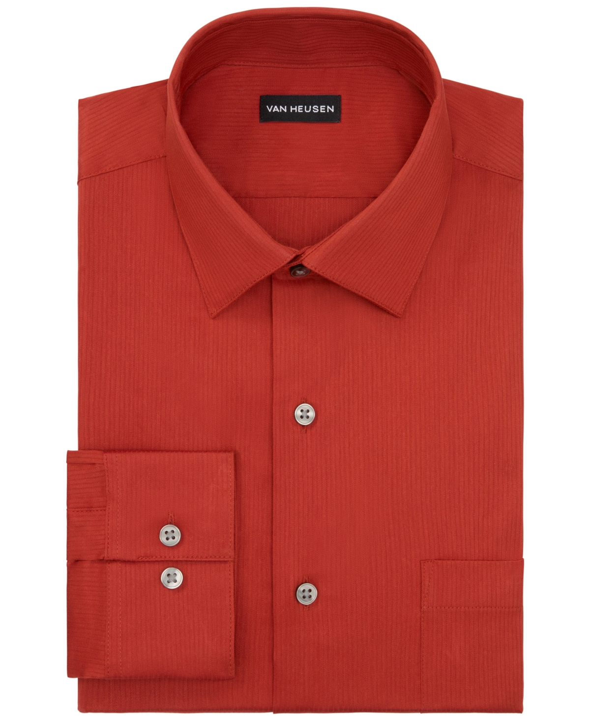 Van Heusen Men's Regular Fit Everyday Defense Dress Shirt In Red