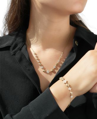 Diamond Clover Necklace (1/2 ct. t.w.) in 14K Yellow Gold, Macy's Exclusive