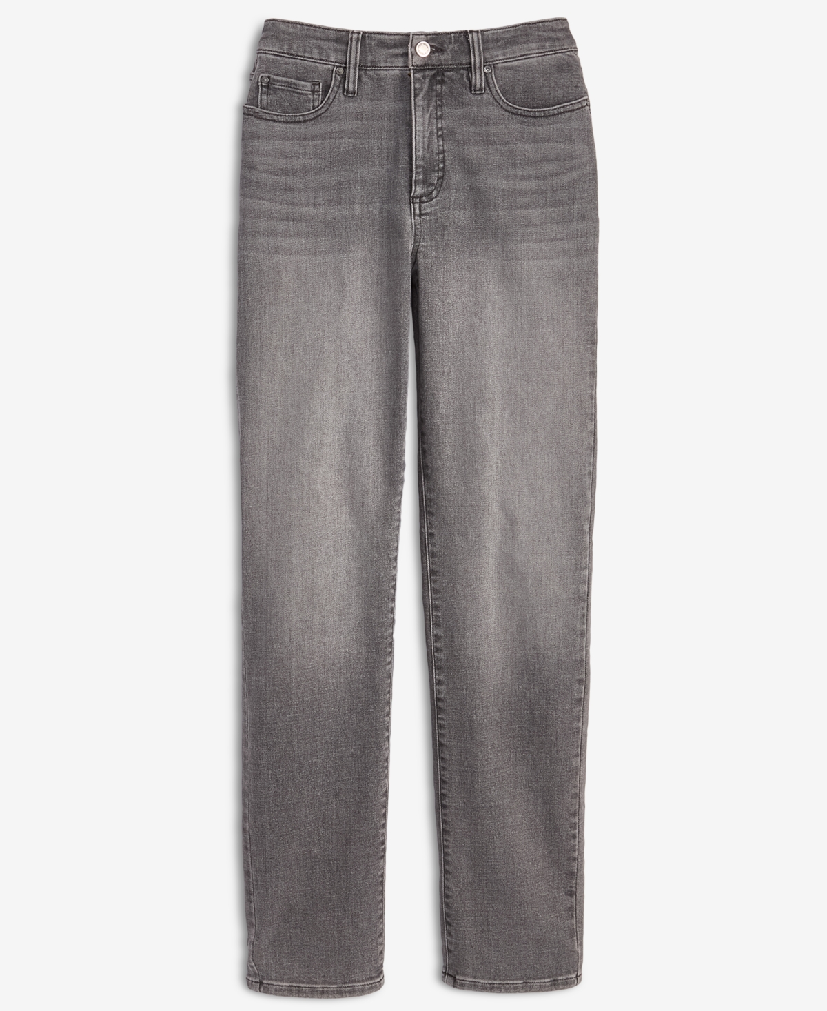 Inc International Concepts Women's High-rise Straight-leg Jeans, Macy's Exclusive In Gray