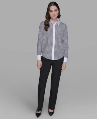 Women's Embellished Collar Long Sleeve Top