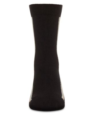 Boys Dual-Stripe Cotton-Rich Fine-Gauge Crew Sock