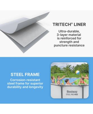 Steel Pro MAX 13'x48" Round Above Ground Swimming Pool with Pump & Cover