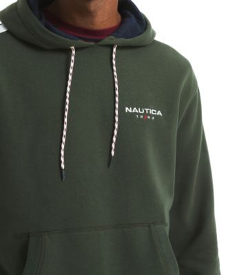 Men's Tape Shoulder Long-Sleeve Hoodie